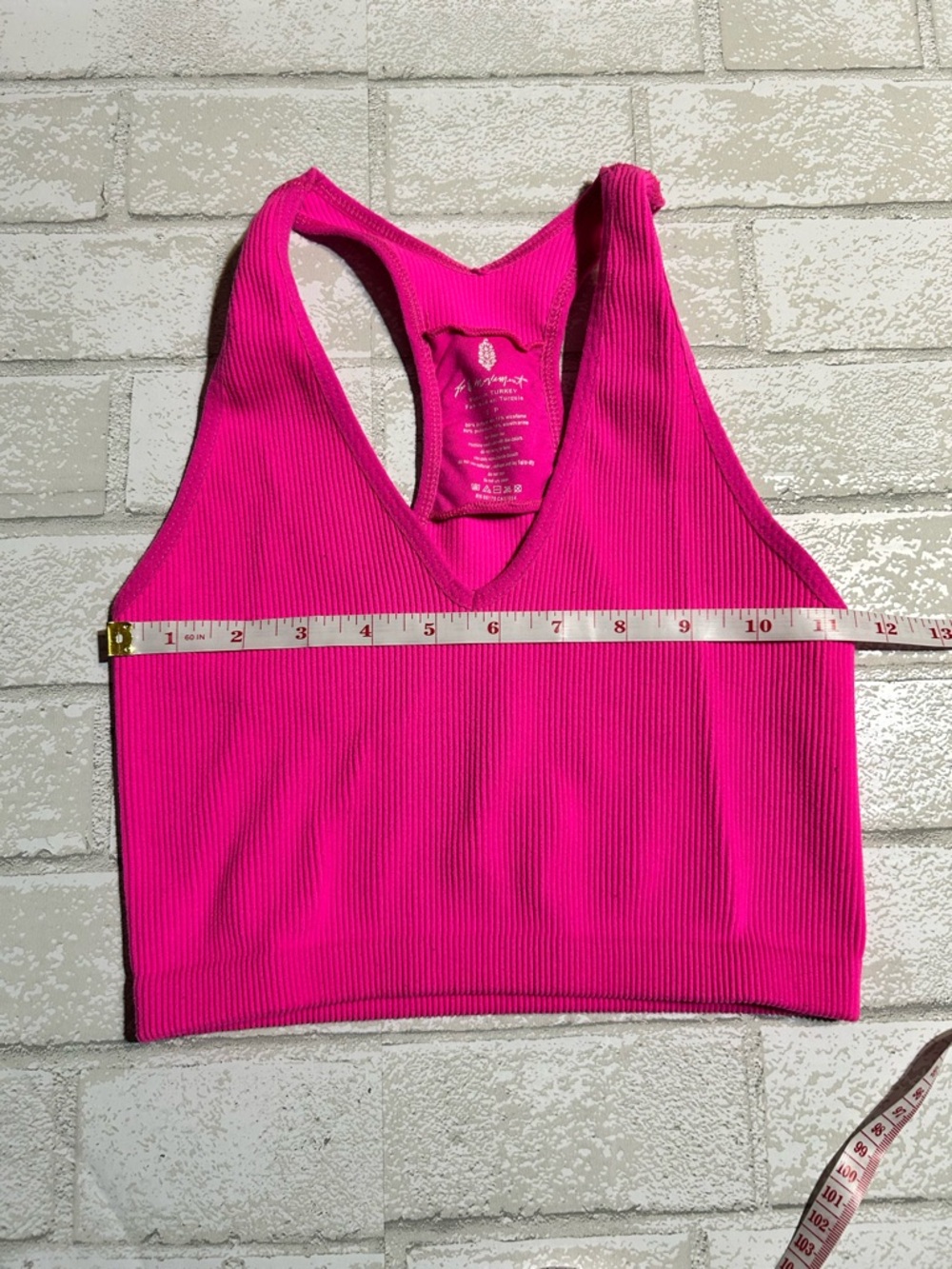 Free People Hot Pink Ribbed Racerback Tank - Picture 4 of 5